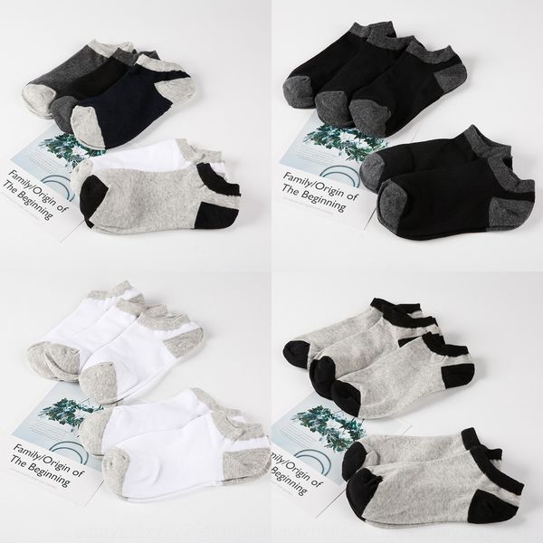 

10 pairs of summer men's boat fashionable boat cotton sockssports socks sweat absorbing and breathable cotton socks ayffl, Black
