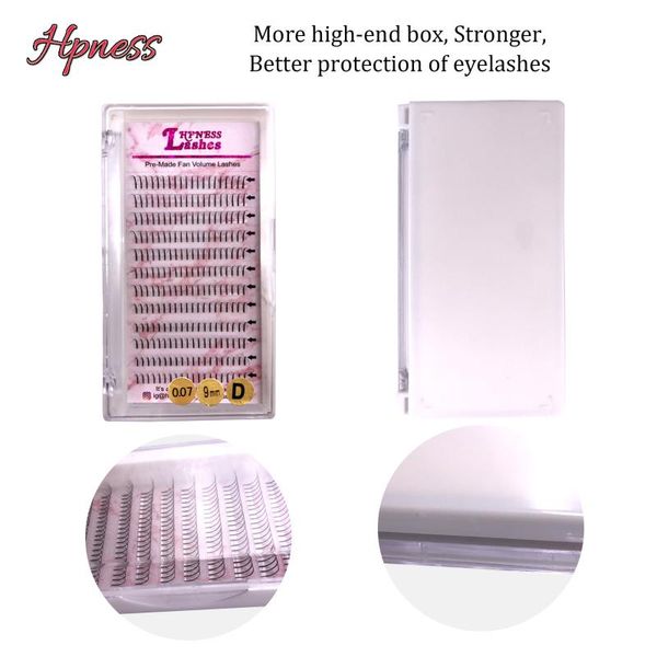 

soft premade volume fans pre-fanned eyelashes extension natural silk 5d long stem makeup tools 100% hand-made