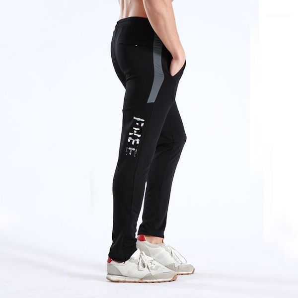 

running pants efy7058 zip pocket mesh panel men soccer training football trousers jogging fitness workout1, Black;blue