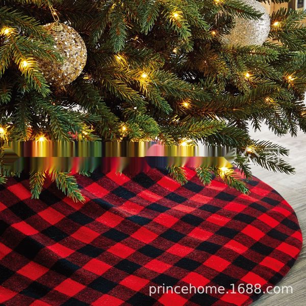 

mxtan solandot tree and black plaid classic red skirt christmas tree bottom decorations christmas black and red supplies plaid supplies 7nqf