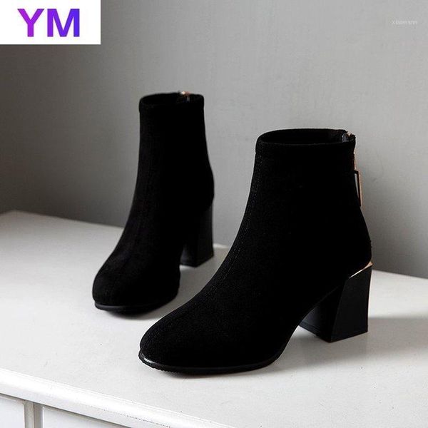 

2020 new fashion color matching zipper high heel pointed ankle boots for women faux leather comfort casual ladies autumn shoes1, Black