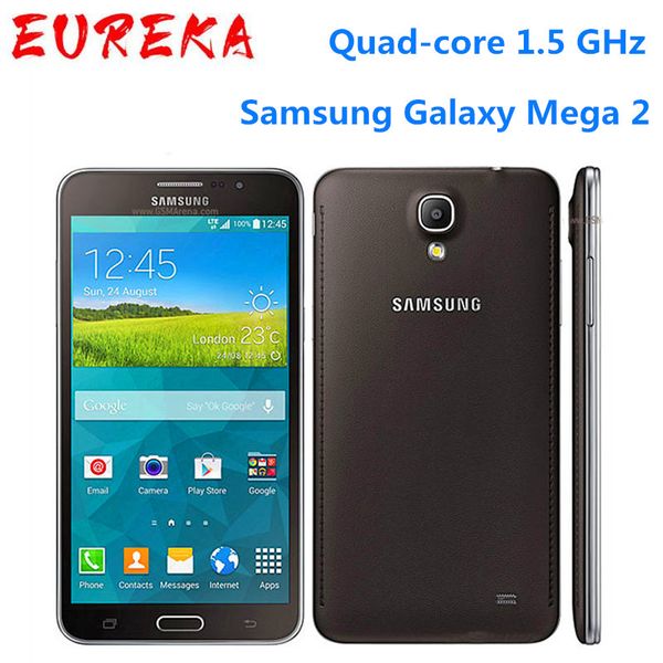 Reformado Samsung Galaxy Original MEGA2 G7508Q 1,5 GB RAM 16GB ROM Dual SIM 4G LTE 13MP Câmera Android 4.4 Smartphone WiFi