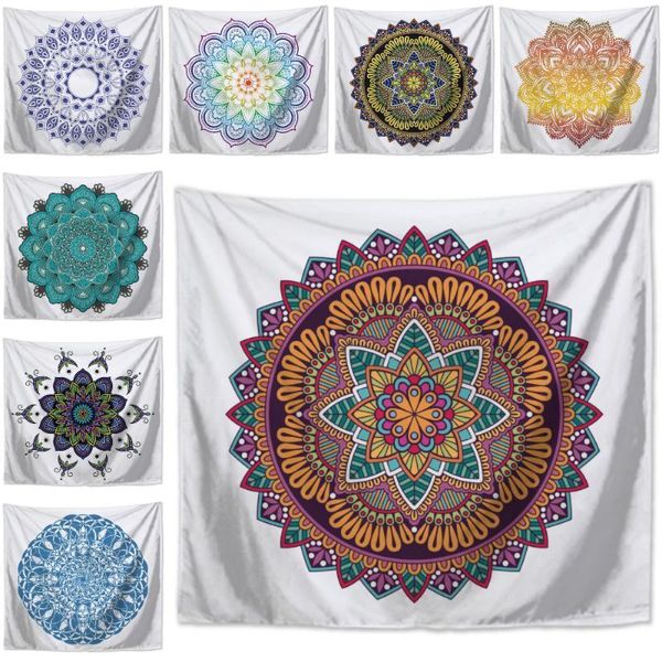 

mandala series print wall hanging tapestry polyester blanket art wall carpet living room decorative tapestry1
