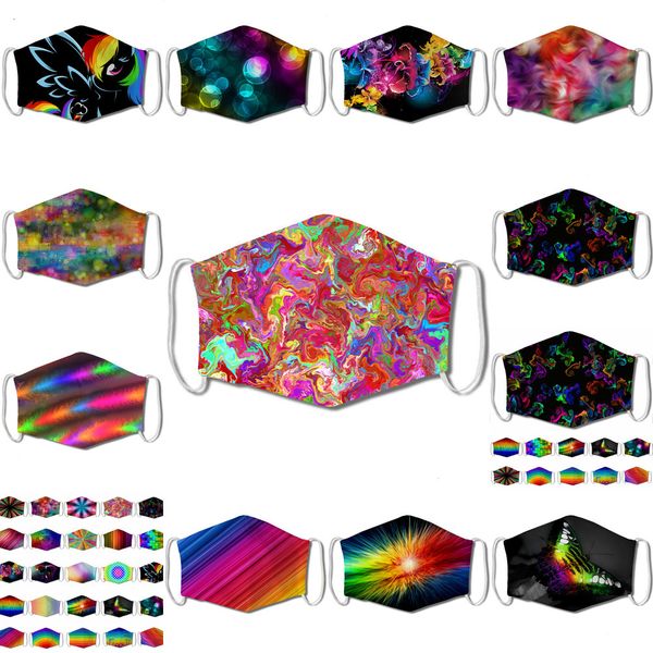

fashion mask kids children digital multicolor protective rainbow star space printing designer face masks dustproof anti- oxxfb