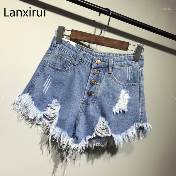 

women's shorts arrival casual summer denim women high waists fur-lined leg-openings plus size short jeans 6xl1, White;black