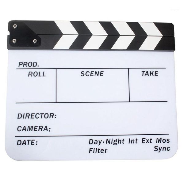 

lighting & studio accessories acrylic clapboard dry erase movie clapper board slate 29.8 x 24.5cm1