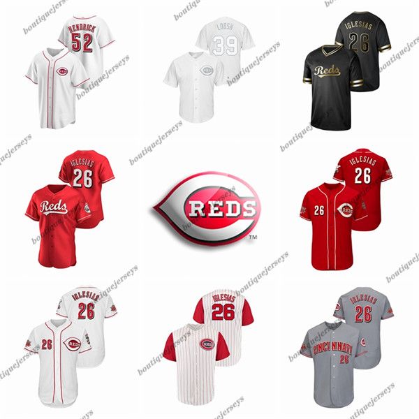 

пользовательские мужчины женщины дети цинциннати красный 28 oisco 28 desclafani 52 hendrick 39 loosh 26 iglesias 26 oliver home бейсбол, Blue;black