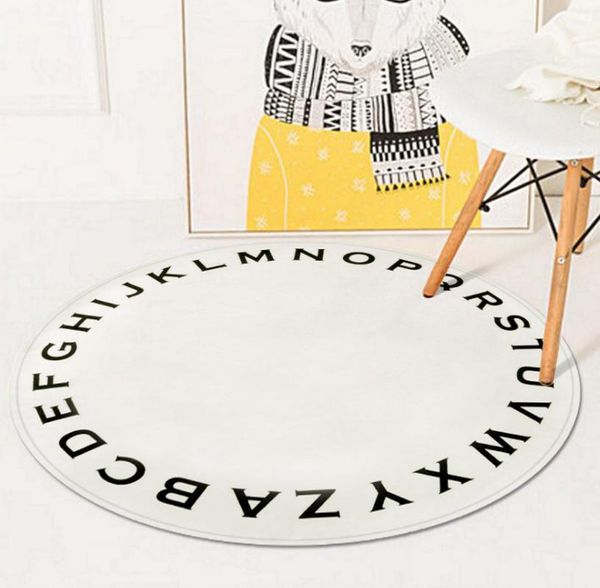 

ins pure bottom digital alphabet animal rug door mat entrance hallway door mat bathroom non-slip round floor lb616331