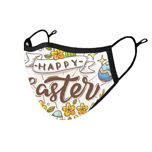 

kids fashion face mask reusable easter rabbit windproof anti-dust mouth masks for child washable breathable easter eggs mask kimter-k413fa, Black