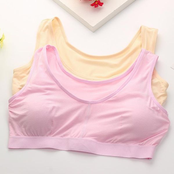 

fat mm bra elastic women's vest combed cotton non-steel ring splittable sponge bowl sports underwear bra, Black;white