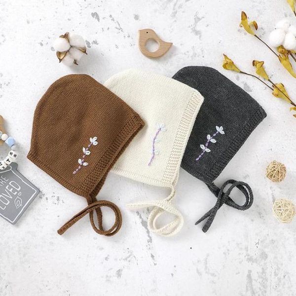 

soft knitted baby hat newborn p props caps embroidered infant boy girl crochet beanie autumn winter hat accessories1, Yellow