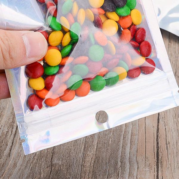 

100pcs set colorful aluminum foil bag rainbow laser sealing bag for kitchen food coffee beans keep fresh sealing pouch wmtrnm bdesybag