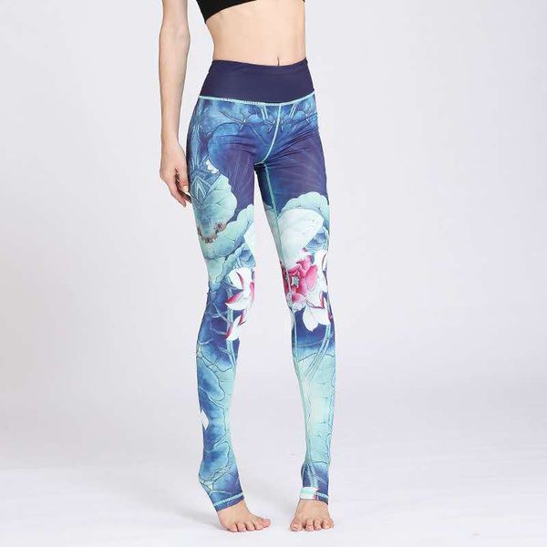 

2020 new sports slim yoga wear professional brand ink printing yoga fitness pants wholesale high quality, White;red