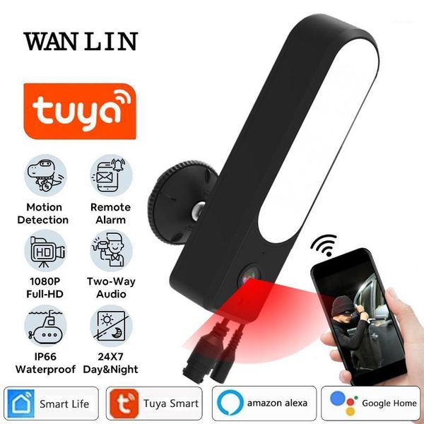 

wanlin autoeye tuya smart life 1080p lamp ip camera 1080p wireless wifi floodlight camera work with amazon alexa google home1