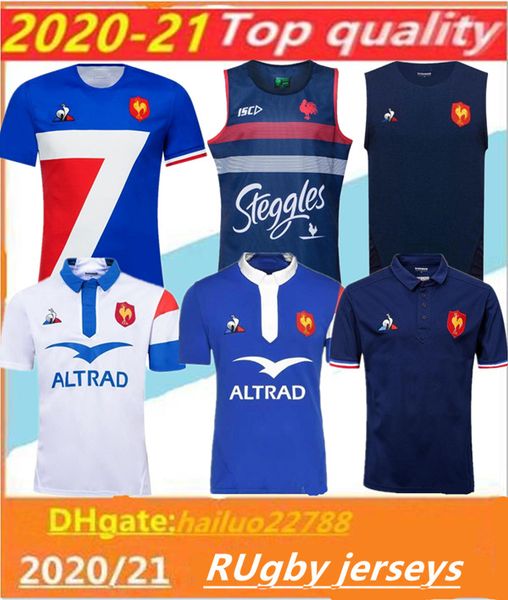 

20/21 france super rugby jerseys vest .france shirts rugby maillot de foot french boln rugby shirt, Black