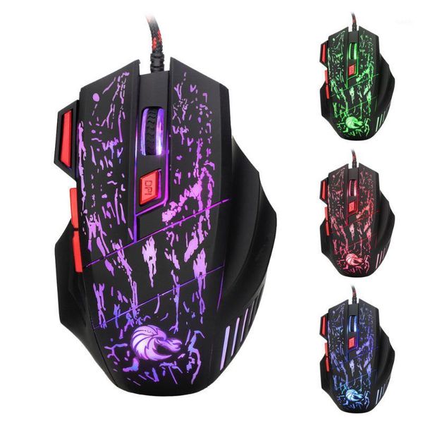 

professional 7 buttons 5500dpi usb optical wired gaming mouse mice low noise deskoffice entertainment lapsilent keys1