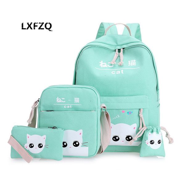 

satchel school bags 4 set /pcs school orthopedic satchel backpacks for children school bag for girls mochilas escolares infantis t200114