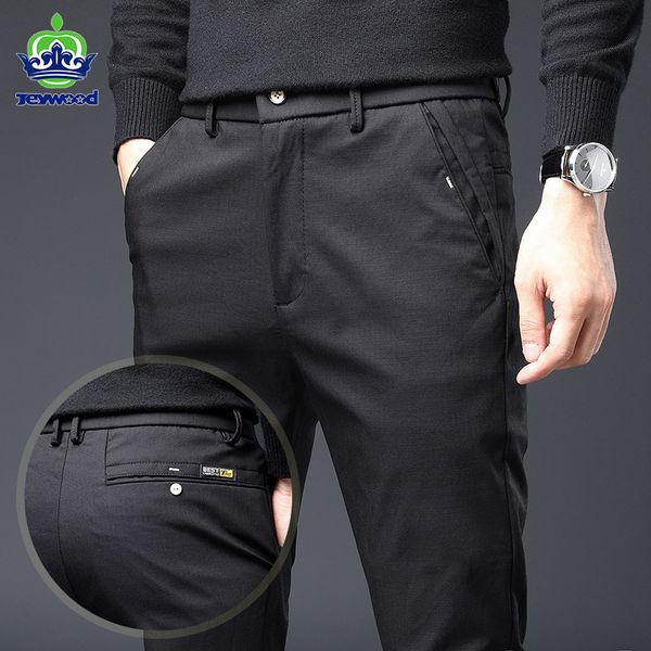 Frühling Sommer Casual Hosen Männer Gerade Schwarz Grau Hosen Baumwolle Business Slim Fit Mode Marke Hosen Für Männliche Plus Size28-38 220212