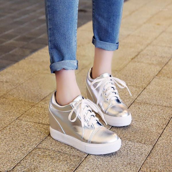 

2021 new thick bottom inner lace up comfortable casual white shoes women1, Black