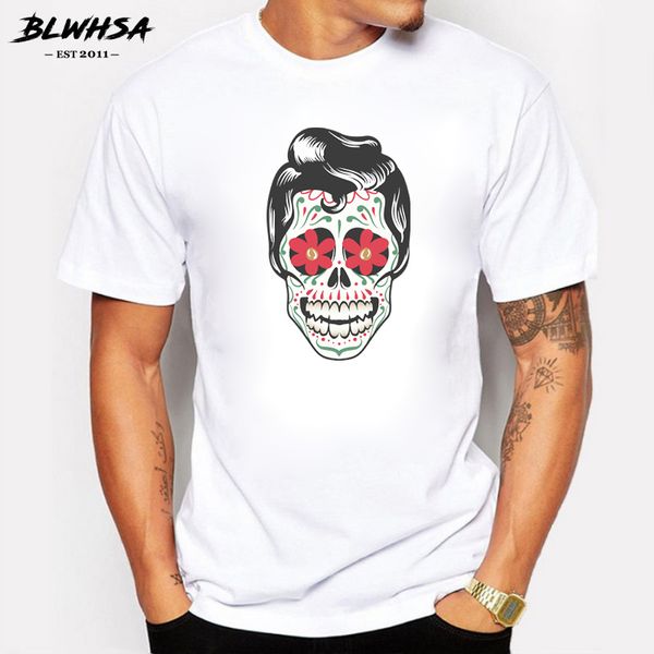 

sport blwhsa brand new fashion summer skull t shirt men o-neck cotton comfortable t-shirt casual tshirt homme short sleeve clothing
