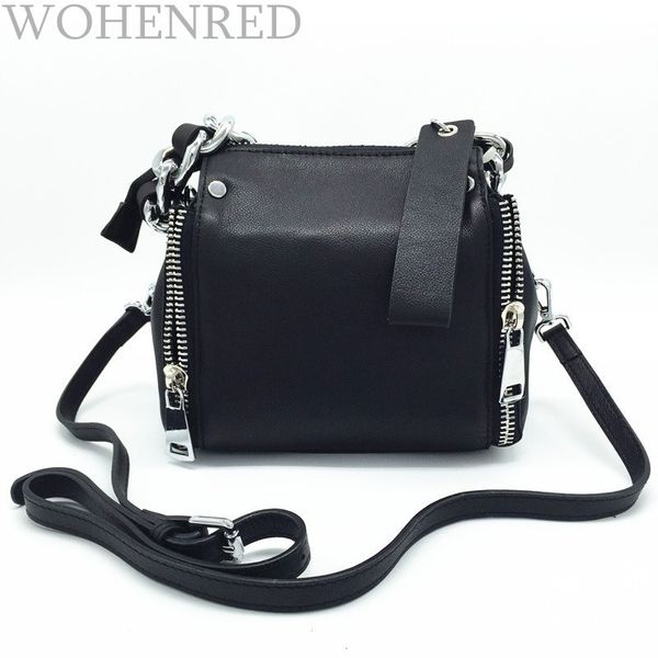 

autumn winter fashion chain genuine leather women shouder bag small size female messenger bag designer brand famous tote handbag c0121