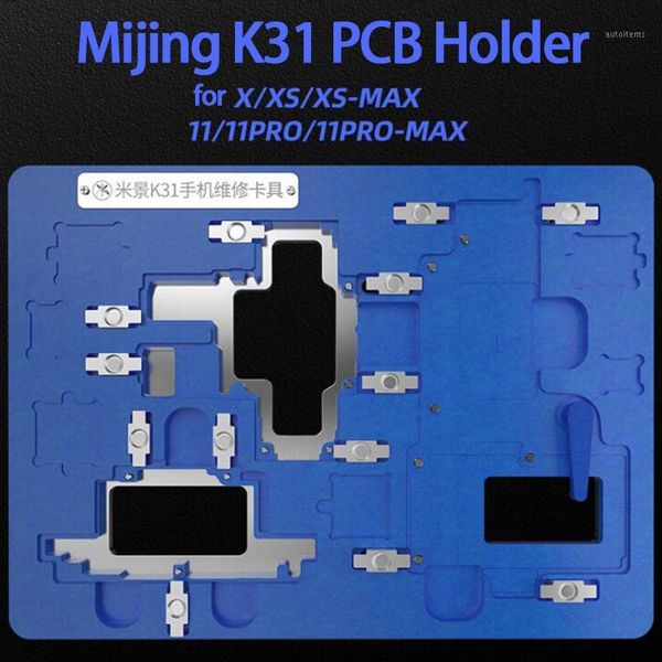 

mijing k31 pcb holder for x/xs/xs max/11/11pro/11 pro max a11 a12 a13 cpu ic chip hard disk baseband degumming fixed tool1