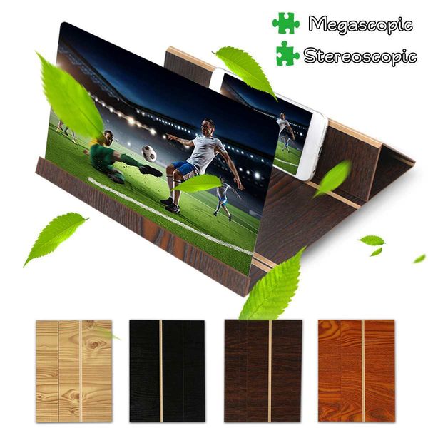 

12inch screen amplifier hd 3d video mobile magnifying glass stand bracket for phone magnifier foldable holder