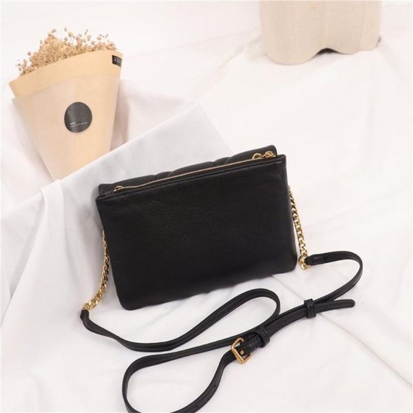 

new classic women's genuine leather shoulder bag black gold handbag bags ladies handbags