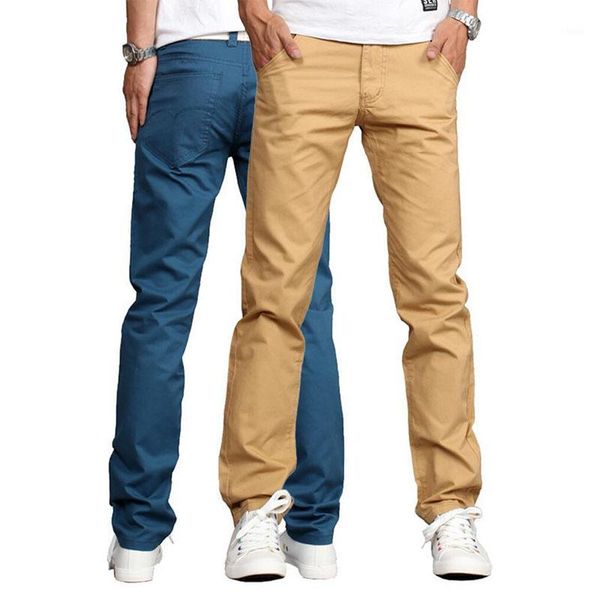 

2017 new design casual men pants cotton slim pant straight trousers fashion business solid khaki blue pants men plus size 381, Black