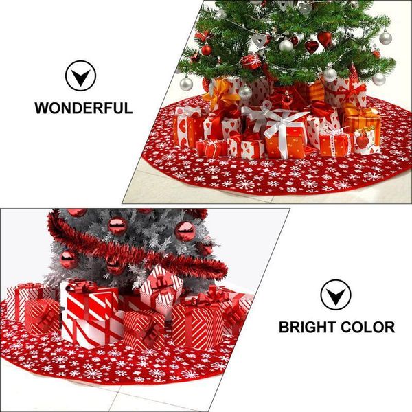 

1pc christmas adornment tree skirt decorative apron floor rug for party1