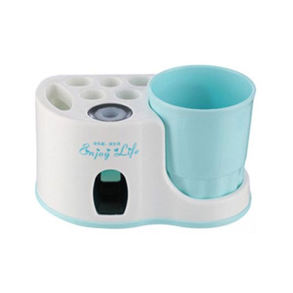 

bath accessory set pp suction cups easy install squeeze saving space durable bathroom accessories storage home automatic toothpaste dispense