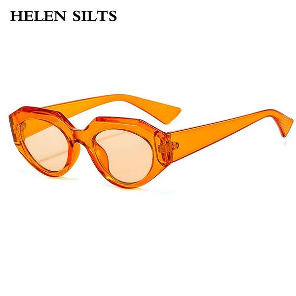 

sunglasses fashion colorful oval women brand designer vintage cat eye for trending orange shades female glasses, White;black
