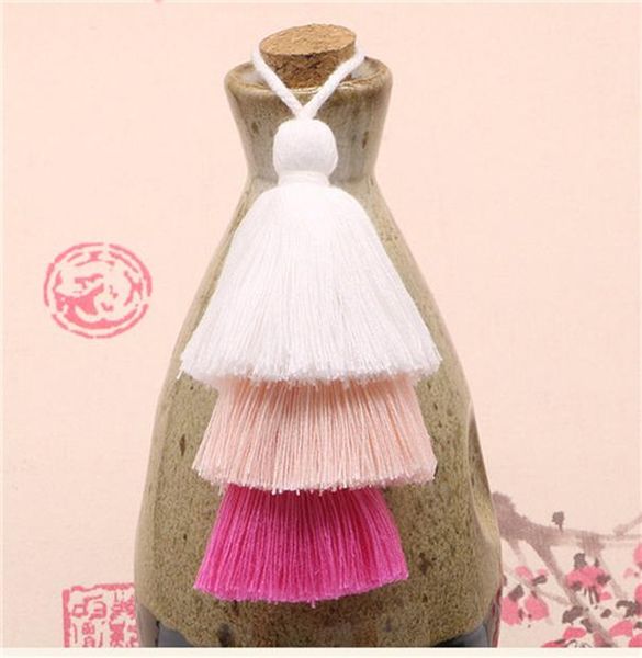 

чистый хлопчатобумажный кисточка 15см смешанный цвет три слоя висит веревочка кисточка занавес кулон diy одежда украшения дома ювелирные изд