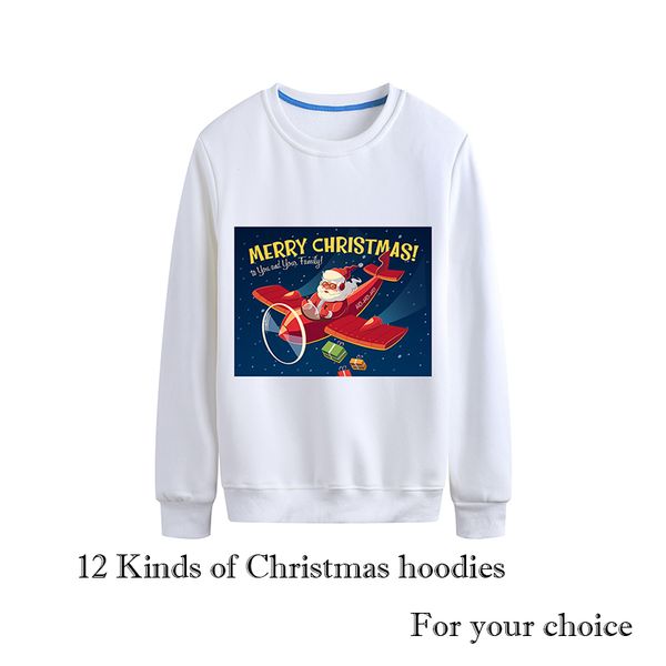 

new dress with pine nut festival christmas hat, autumn winter, personalized round neck, long sleeves, informal, men and women, Black