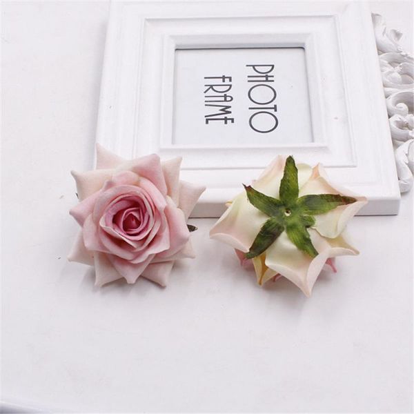 

decorative flowers & wreaths wholesale- 10pcs / bag 8.5cm silk rose flower head artificial handmade diy wedding home decoration scrapbooking