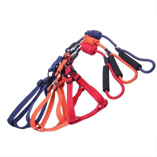 

dog harness no-pull pet leashes adjustable outdoor nylon material dogs rope easy control1