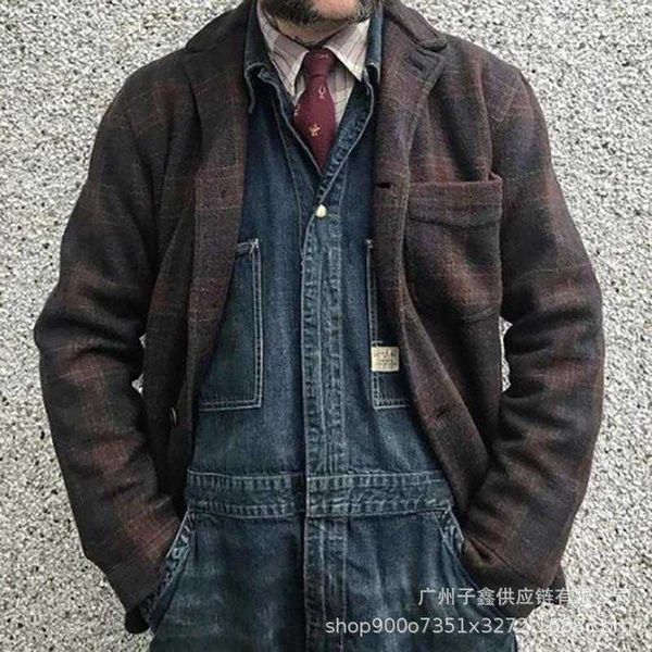 

2021 new autumn lapel fashion youth loose jacket, Black;brown