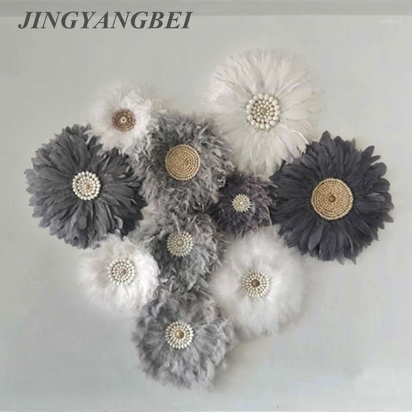 

feather shell wall decoration round pendant wedding home living room entrance bedside shop party holiday1