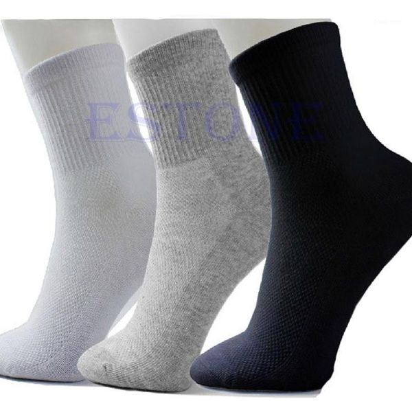 

10 pairs/lot new summer autumn style men's socks quality polyester sock for men 3 colors drop ship1, Black