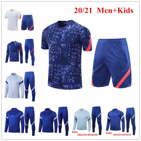 

Men+Kids Tracksuit PULISIC 2021 ZIYECH Polo Shirts 20 21 WERNER Football Jacket ABRAHAM Sport Training Suits MOUNT HAVERTZ Blue Short Pants, Gray