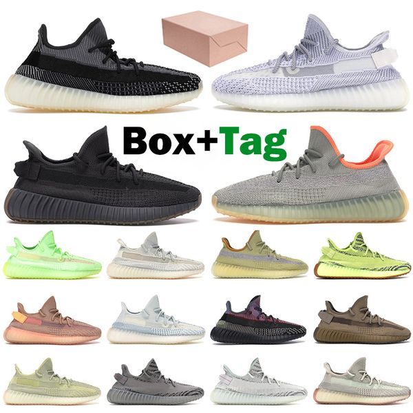 

with box womens mens running shoes big size 13 asriel static reflective cinder desert sage black trainers sneakers, White;red