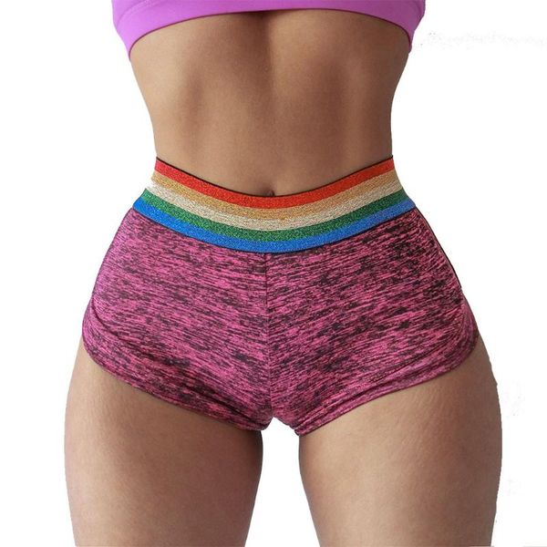 

yoga outfits women fashion shorts high waist ruched workout tights stretchy skinny sports gym short, White;red
