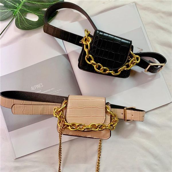 

personalized girl waist pack hip hop fashion mini square phone pouch summer waist belt bag chain new women's packs da60yb