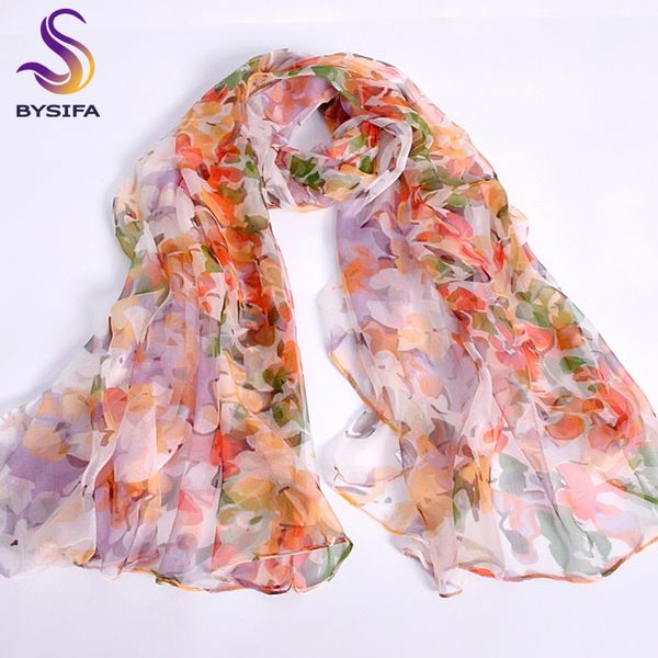 

pink orange silk scarf new design long female scarves printed 170*105cm spring autumn fashion accessories women silk scarf 200930, Blue;gray