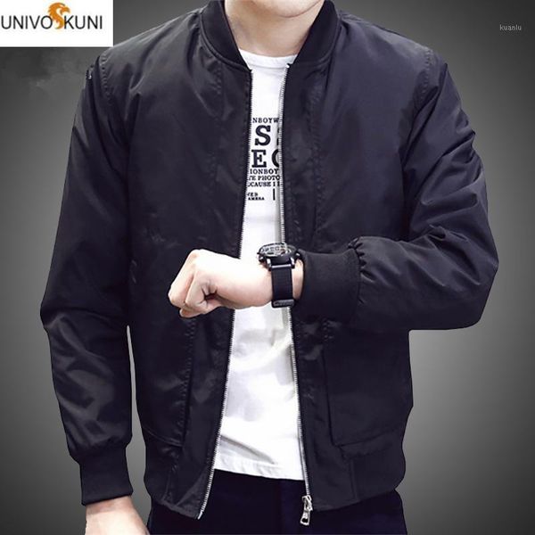 

2019 baseball jacket men spring autumn casual solid fashion slim bomber jackets men overcoat mens thin pilot jackets q61161, Black;brown