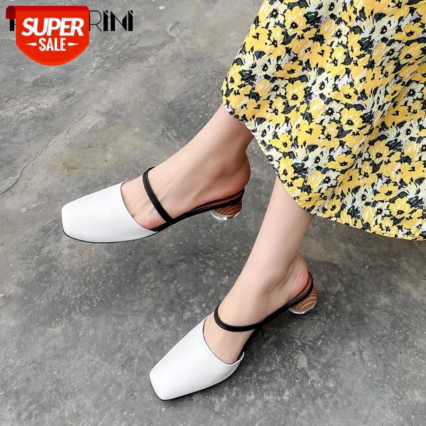 

ribetrini fashion high strange heels dress shoes new brand all genuine leather women mules 2020 summer slip-on mules #qn8w