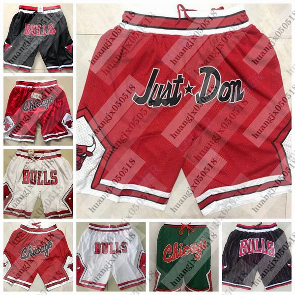 

men retro mesh dense just don trousers chicago team orl running basketball shorts pants, Black;red
