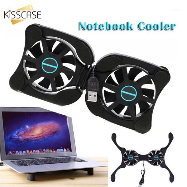 

lapcooling pads foldable gaming usb pad double fans mini ocs notebook cooler for 7-15 inch stand1