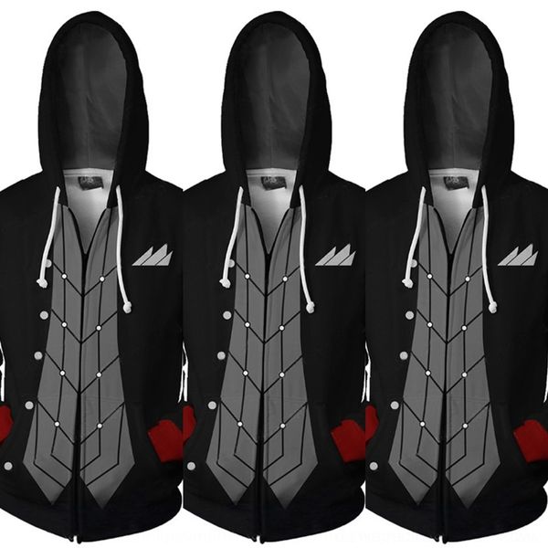

t4lkg new door game 3d yi wen lu series same goddess hoodie digitalsweater digitaldigital printing sweater cosplay3d hoodie ti3vj, Black