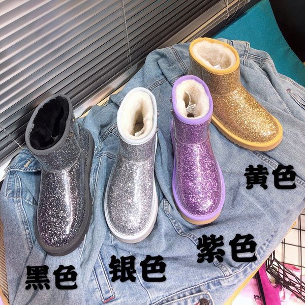 

2023 new designers snow boots women fashion winter casual outdoor flats boot lady's ankle boot warm gold black pvc boots size 35-40 #u2